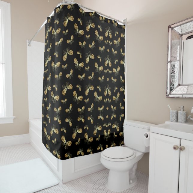 Rideaux De Douche Motif papillon de la teigne (En situation)