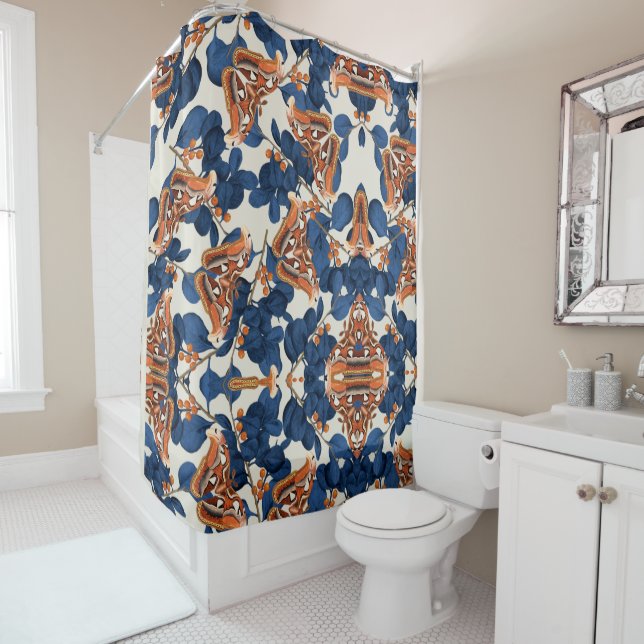 Rideaux De Douche Motif papillon de la teigne (En situation)
