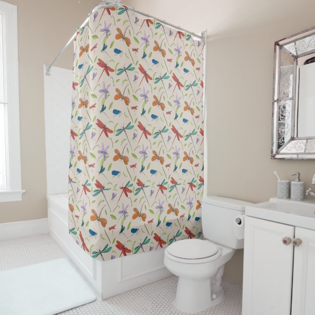 Rideaux De Douche Motif papillon de la teigne (En situation)