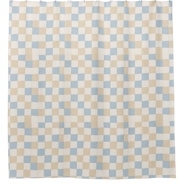 Rideaux De Douche Motif patchwork damier classique (Devant)