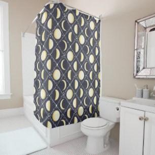 Rideaux De Douche Motif Phases de lune céleste