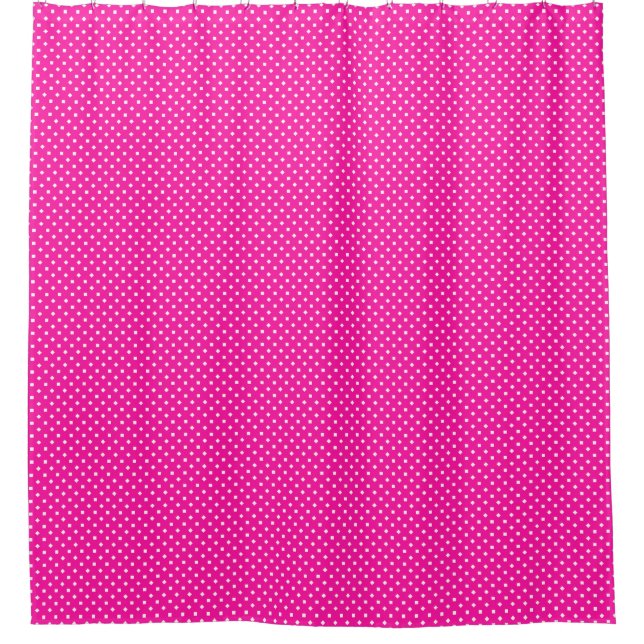 Rideaux De Douche Motif Pointe de Carré Rose Candy Pink (Devant)