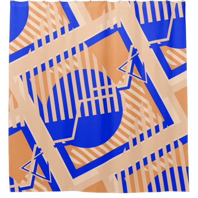 Rideaux De Douche Motif Pop Art sans soudure. Texture couleur Abstra (Devant)