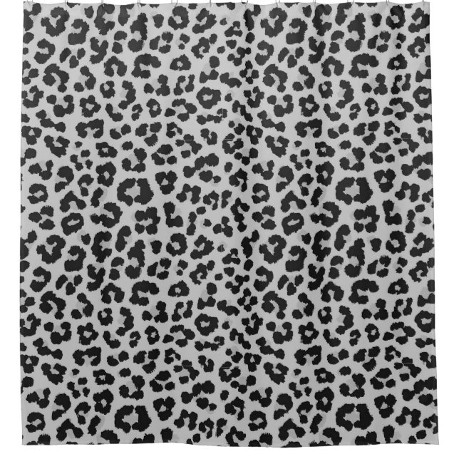 Rideaux De Douche Motif Poster de animal de Grey Grey Ash Leopard Ch (Devant)