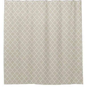 Rideaux De Douche Motif Quatrefoil Marocain gris argay