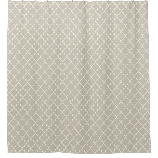 Rideaux De Douche Motif Quatrefoil Marocain gris argay (Devant)