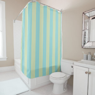 Rideaux De Douche Motif rayé pastel doux – Citron Crème & Bernicle