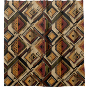 Rideaux De Douche Motif rayure rustique sud-ouest (1)