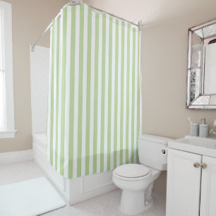 Rideaux De Douche Motif rayures pastel vert géométrique moderne