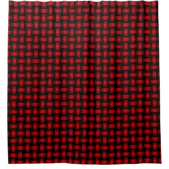 Rideaux De Douche Motif Red Black Weaver (Devant)