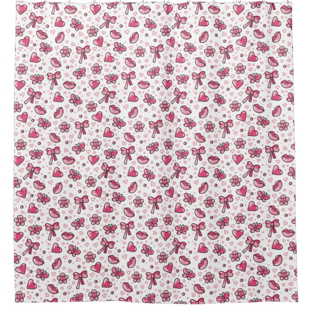 Rideaux De Douche motif romantique (Devant)
