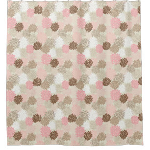 Rideaux De Douche Motif rose et Brown de maman