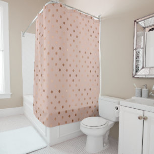 Rideaux De Douche Motif rose Gold Foil Dots