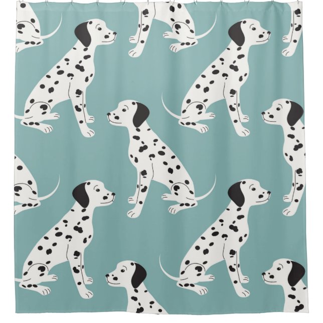 Rideaux De Douche Motif sans couture avec dalmate mignon (Devant)