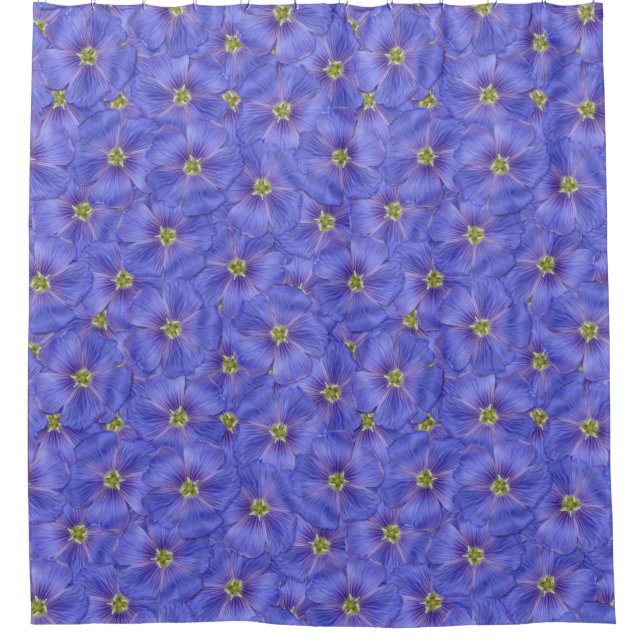 Rideaux De Douche Motif sans couture bleu (Devant)
