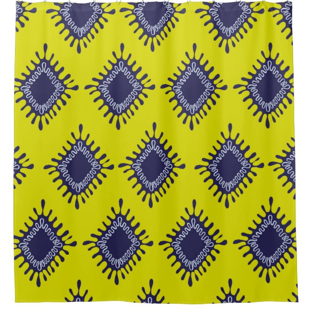 Rideaux De Douche Motif sans couture de la tribu ikat moderne (Devant)