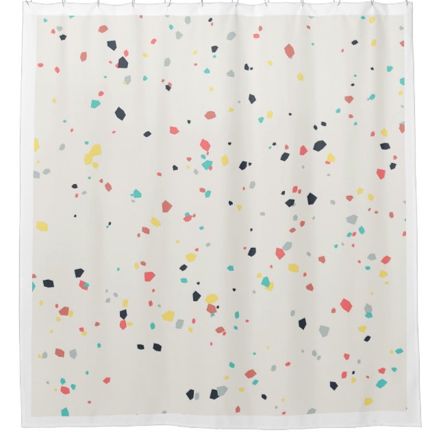 Rideaux De Douche Motif sans couture Terrazzo Speckle (Devant)