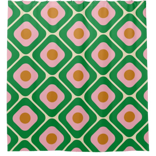 Rideaux De Douche motif sans Seamless des années 70. 60s et les anné (Devant)