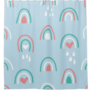 Rideaux De Douche Motif sans soudure à main de Bohême avec arc-en-ci