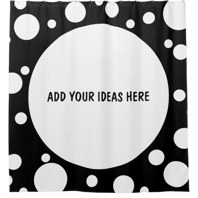 Rideaux De Douche Motif sans soudure avec points blancs + votre back (Devant)
