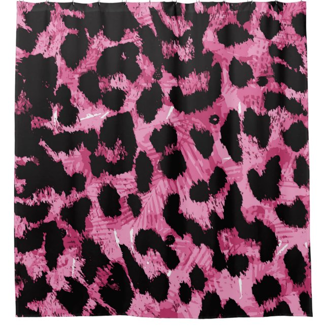 Rideaux De Douche Motif sans soudure Leopard (Devant)