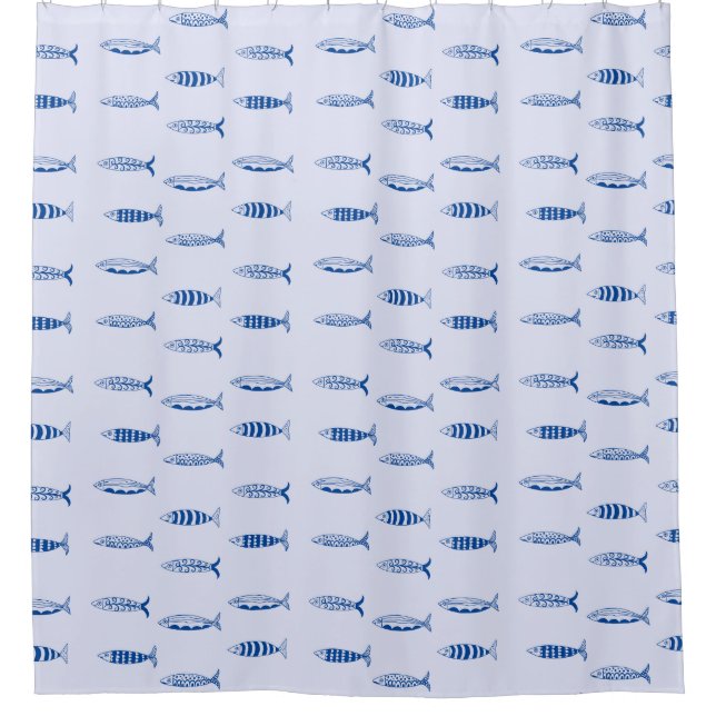 Rideaux De Douche Motif Sardines (Devant)