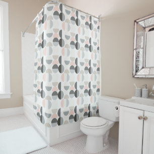 Rideaux De Douche Motif scandinave de demi-cercle de style