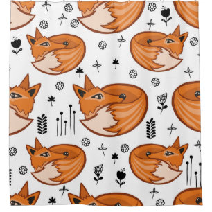 Rideaux De Douche Motif scandinave sans couture. enfants arrière - p