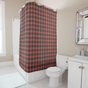 Rideaux De Douche Motif simple tartan en rouge