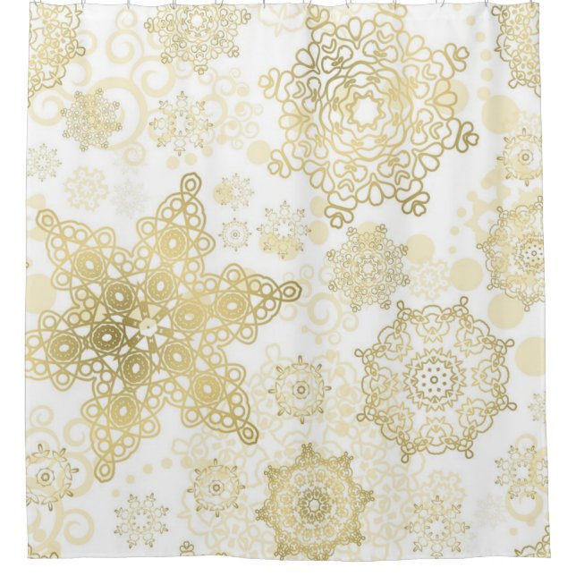 Rideaux De Douche Motif Snowflake (Devant)