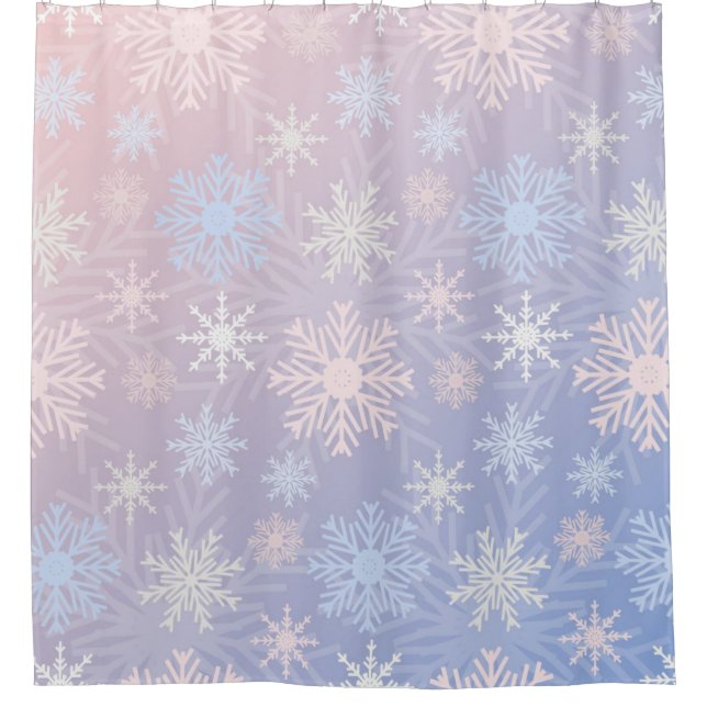 Rideaux De Douche Motif Snowflake (Devant)