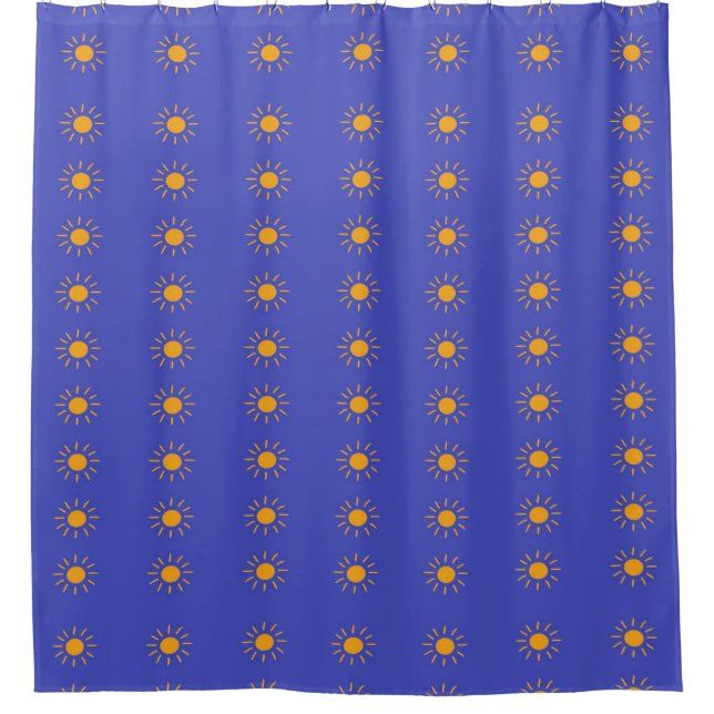 Rideaux De Douche Motif solaire jaune (Devant)