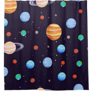 Rideaux De Douche Motif spatial