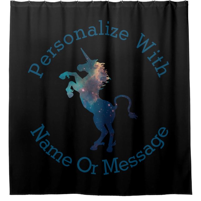 Rideaux De Douche Motif spatial Unicorn (Devant)