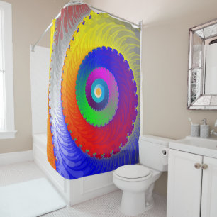 Rideaux De Douche Motif spiral coloré