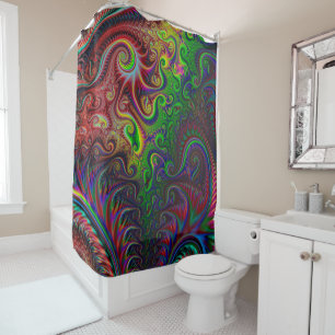 Rideaux De Douche Motif spiral coloré Abstrait