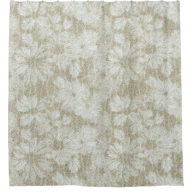 Rideaux De Douche Motif texturé en crème de café (Devant)