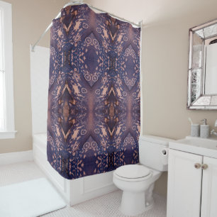 Rideaux De Douche Motif tribal autochtone du sud-ouest de Petroglyph