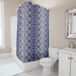 Rideaux De Douche Motif tribal bleu marine de surface