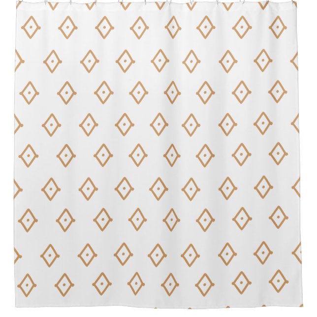 Rideaux De Douche Motif tribal tendance Camel brun et blanc (Devant)