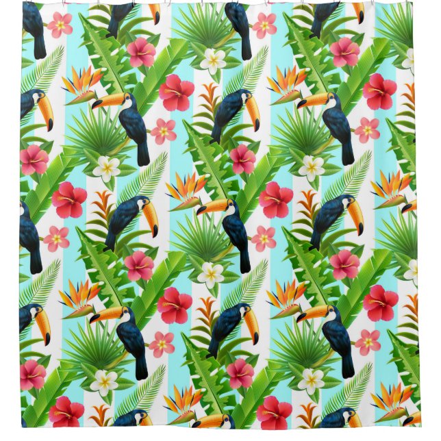 Rideaux De Douche Motif tropical (Devant)