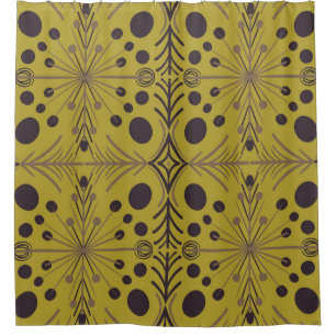 Rideaux De Douche Motif vert Boho Géométrique