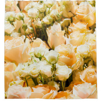 Rideaux De Douche Motif vertical de roses blanches. anniversaire, re