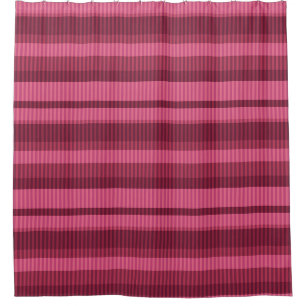 Rideaux De Douche Motif vertical rayé rouge corail