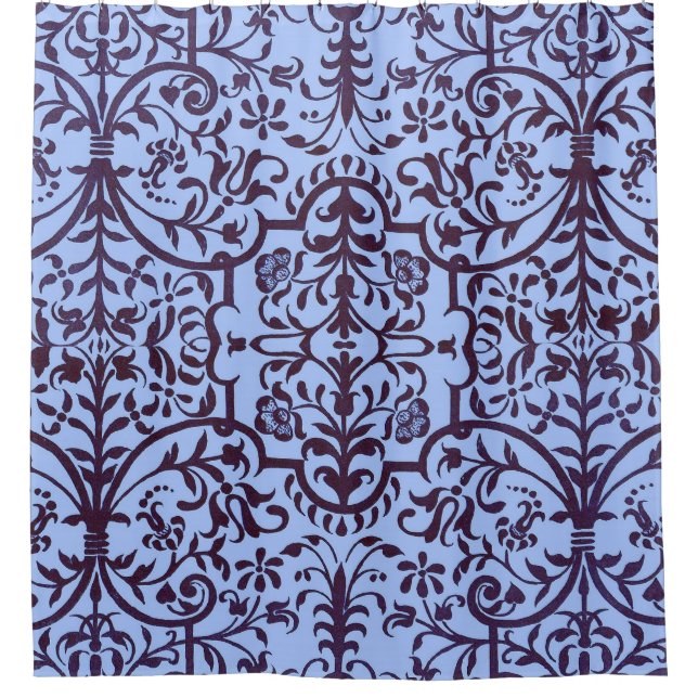 Rideaux De Douche Motif victorien bleu (Devant)