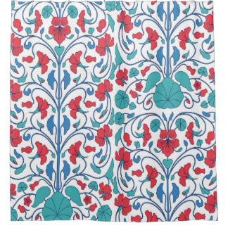 Rideaux De Douche Motif vintage arabe floral sans couture.