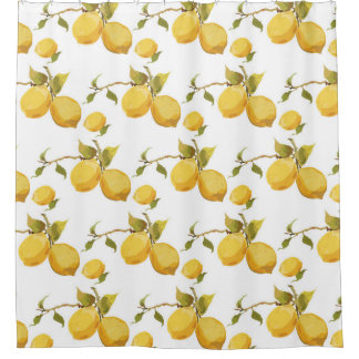Rideaux De Douche Motif vintage au citron