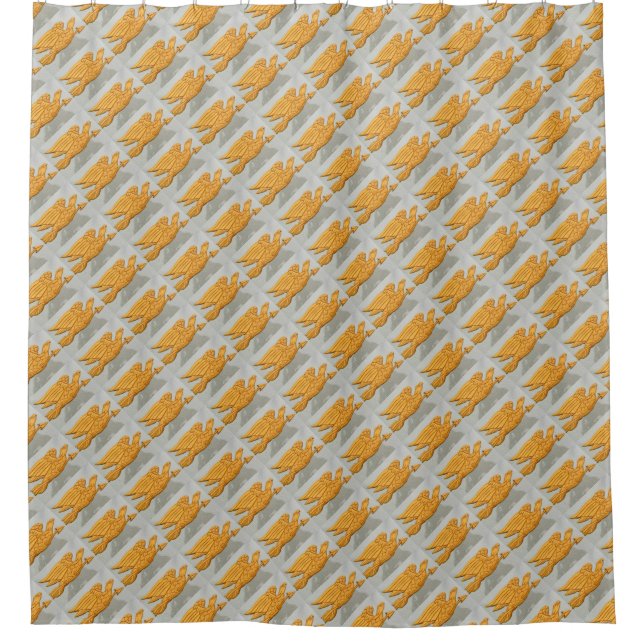 Rideaux De Douche motif volant des aigles d'or (Devant)