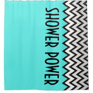 Rideaux De Douche Motif Zigzag - noir blanc gris + votre backgr.
