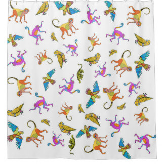 Rideaux De Douche Motifs d'animaux de la jungle